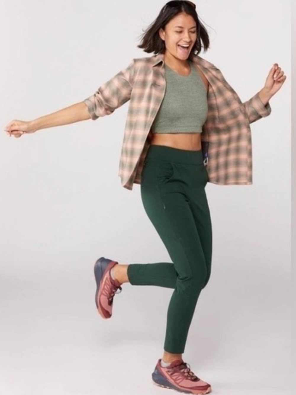 Alder Open Pant Air Forest Green Outdoor Travel Pants Size Small